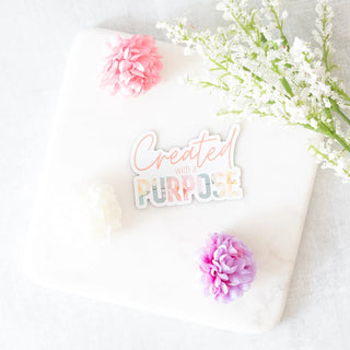 Created with a Purpose Script Print and Pastel Colors Magnet Savannah and James Co.