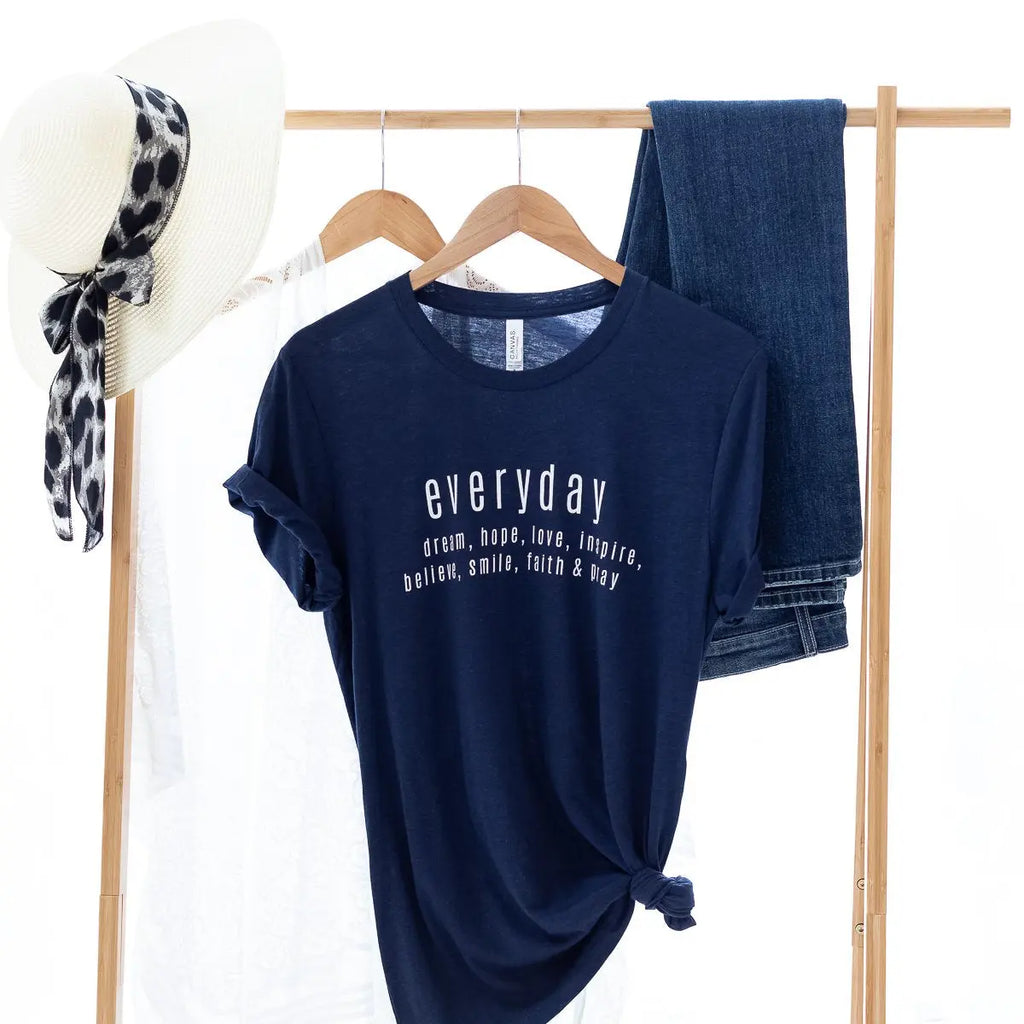 Everyday Navy Blue Short Sleeve Graphic tee Bennett Avenue Collective
