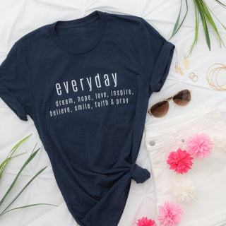 Everyday Navy Blue Short Sleeve Graphic tee Bennett Avenue Collective