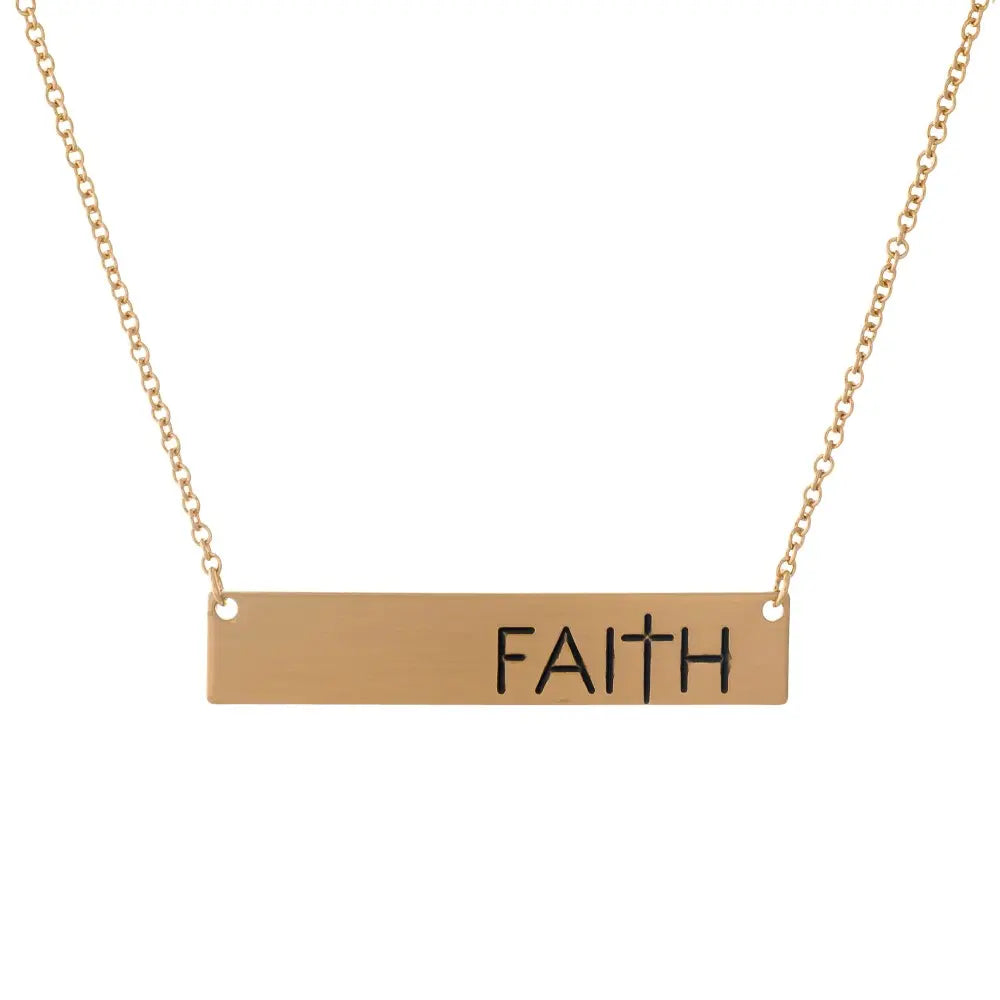 Faith Necklace in Gold-tone that is Short Length Judson