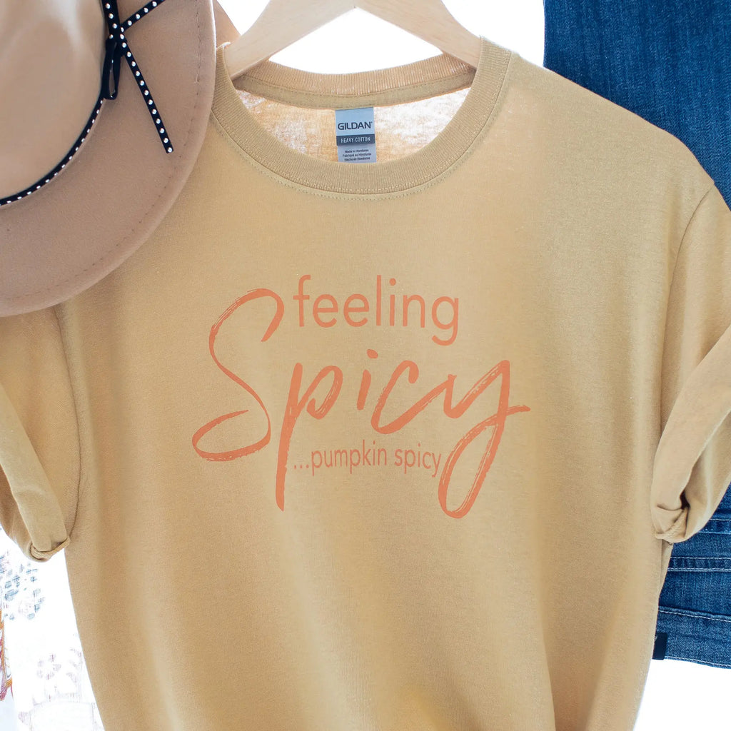 Feeling Spicy Pumpkin Spicy Graphic Tee Short Sleeves Judson