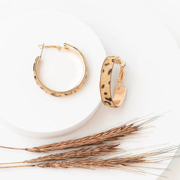 Fierce Animal Print Gold-tone Hoops Judson