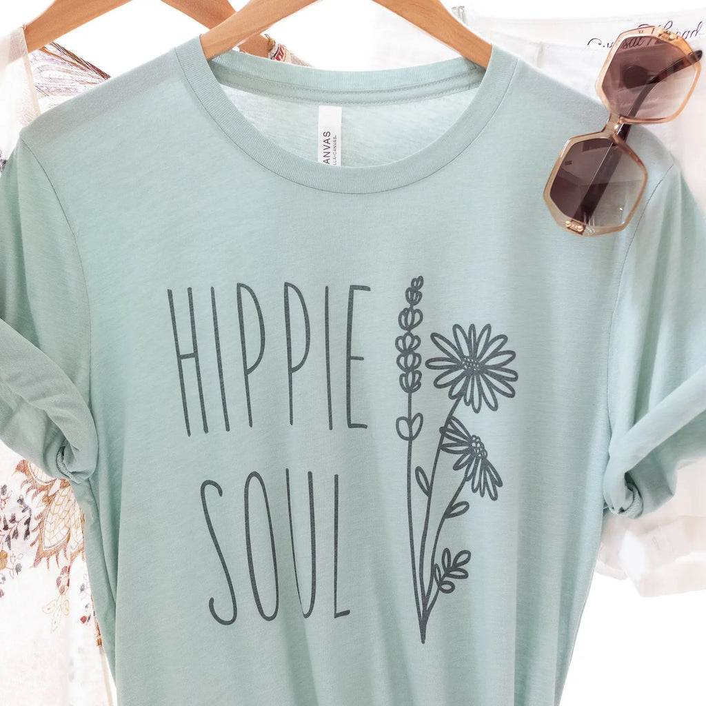 Hippie Soul Light Green Sleeveless Graphic tee Rockledge Designs