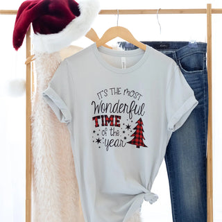 It's the Most Wonderful of the Year in Buffalo Plaid Graphic Tee Judson