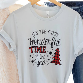 It's the Most Wonderful of the Year in Buffalo Plaid Graphic Tee Judson