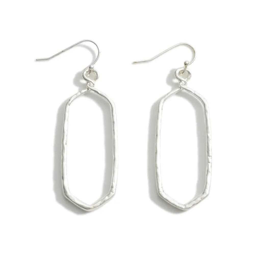 Oddy Twisted Silver-tone Oval Shaped Drop earrings Judson