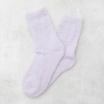 Plush Knit Socks Mid-Rise Solid Basic Lilac Amazingly Super Snuggly Judson