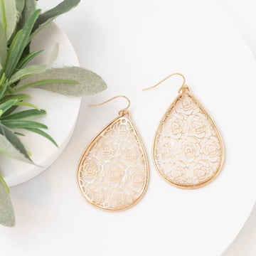 Rosie Floral Filigree Gold-tone earrings Judson